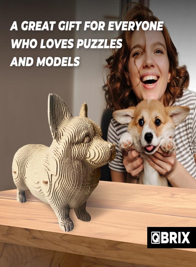 QBRIX Corgi 3D Puzzles for Adults, 3D Model Kit for Teens, DIY Crafts for Home Decor, Original Gift for Boys&Girls, Handmade Dog Toy 14+ Craft Kit - Image 5